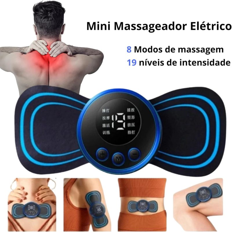 Massageador Elétrico Recarregável Mini Portátil